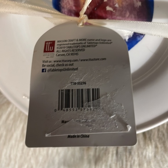 NWT Mason Crafts & More Produce Fruit 7” Appetizer Plates - Set of 4 - Picture 3 of 9